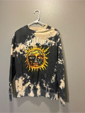 SUBLIME Tie Dye Crewneck Sweatshirt Med. 40oz To Freedom Sun Acid Wash Pullover